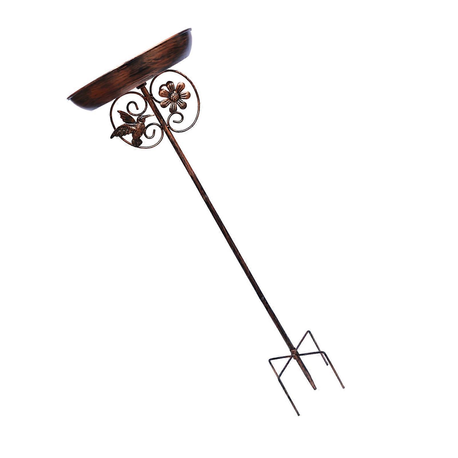 Rust Resistant Outdoor Bird Bath Feeder With Easy No Tool Installation Design Suitable for Backyard Wildlife Enthusiasts Multicolor