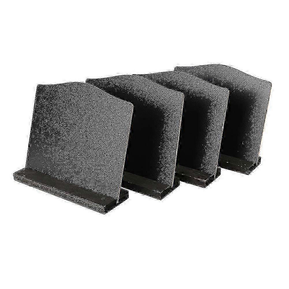 4pcs Small Double Sided Black Notice Blackboard Mini Chalkboard Message Note Display Stand With Base
