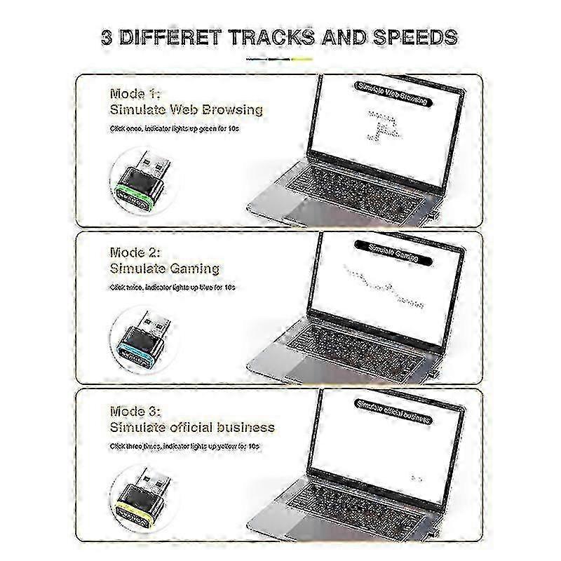 Usb Mouse Jiggler Undetectable Mouse Mover Keeps Computer/pc/laptop Awake Mouse Driver-free z