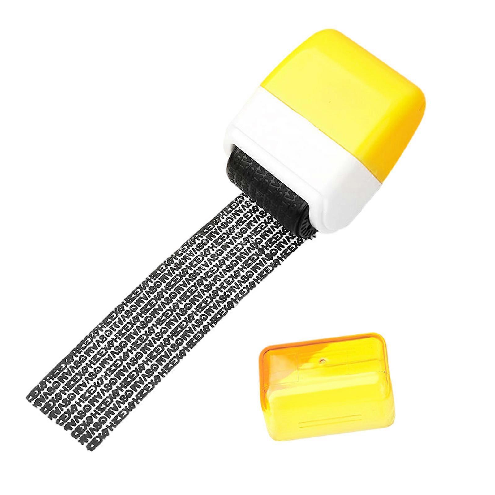Quick Drying Identity Protective Roller Stamps For Mail Package Address Blackout, Identity Protective Roller Stamps  Yellow