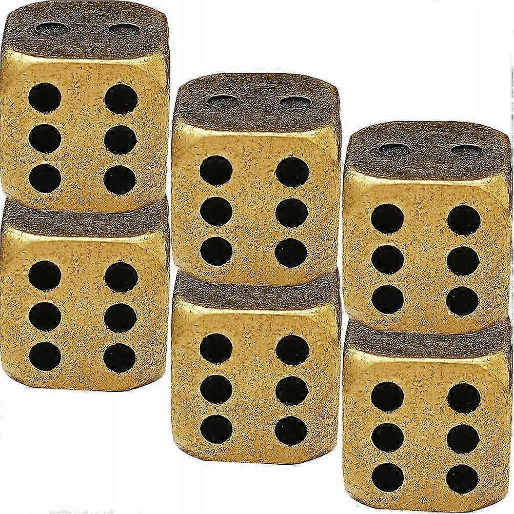 Rpg Dice Game Dice Gold Decor Brass Dice