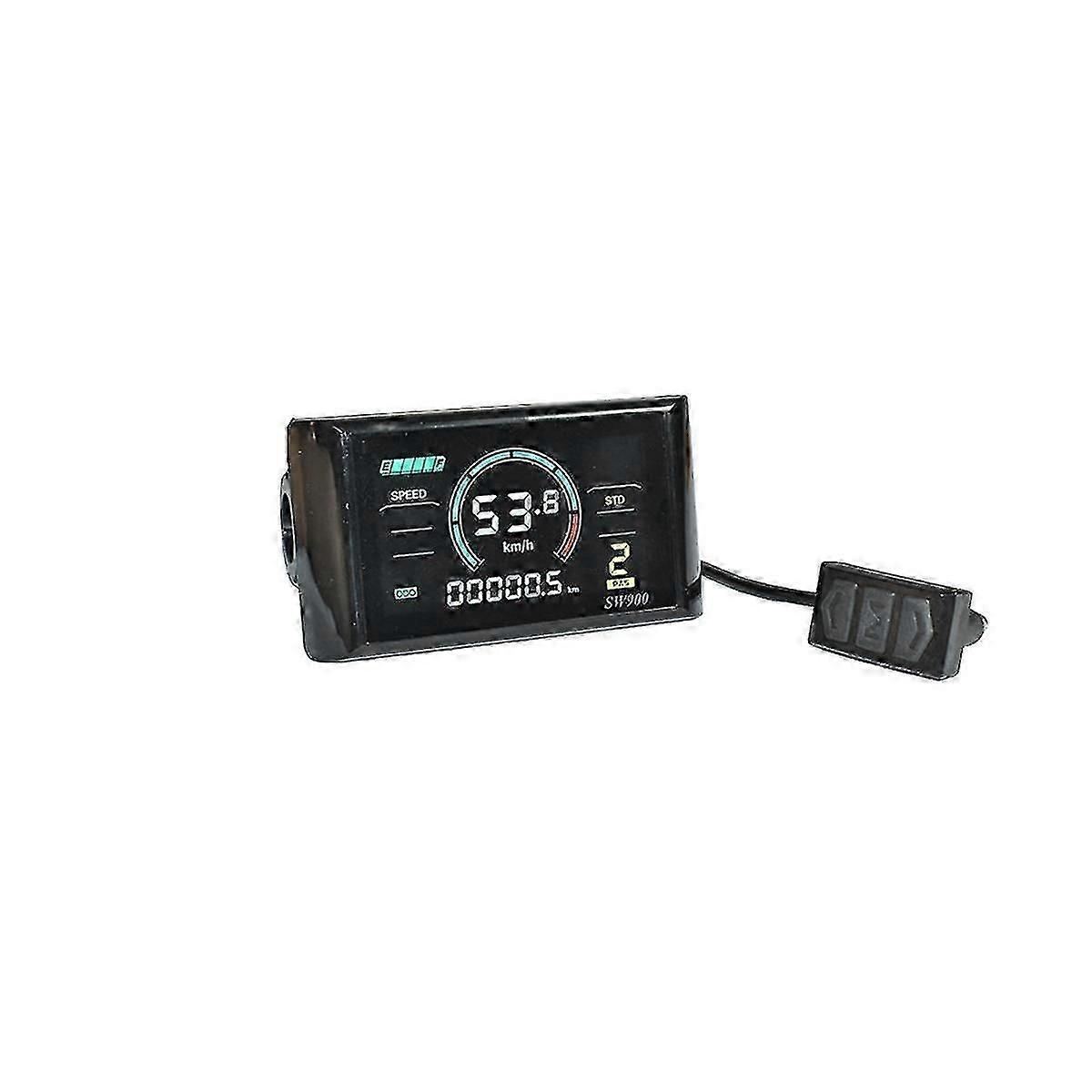 Sw900 Color Screen Lcd Display Control 24/36/48/60/72v Speedometer Wired Waterproof Plug Bicycle Ac