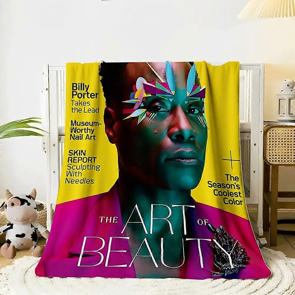 1pc Kaiserslautern FC Idea Flannel Blanket - Vibrant Soccer Ball & Crown Design, Soft Polyester, Machine Washable, All-S-QAZLK305