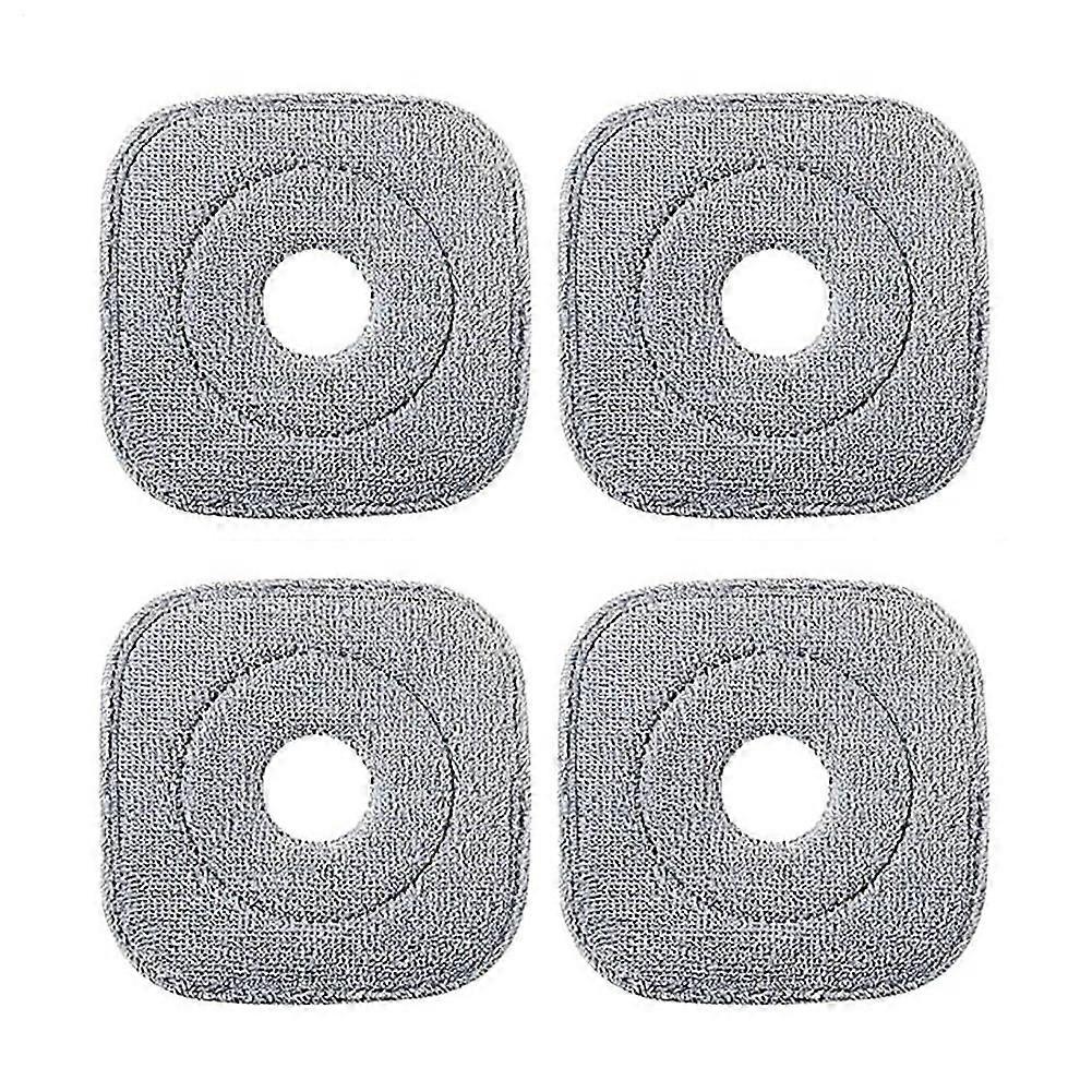 Mop Pads 4 Pieces Microfiber Refills Square Brush Scrub Pad