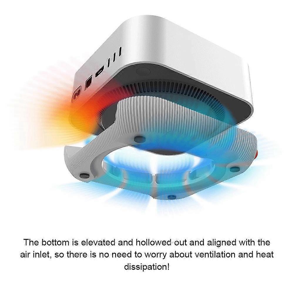 3D Printing Computer Base Power Button Front Heat Dissipation Bracket Host Accessories for Macmini M4 Light Grey