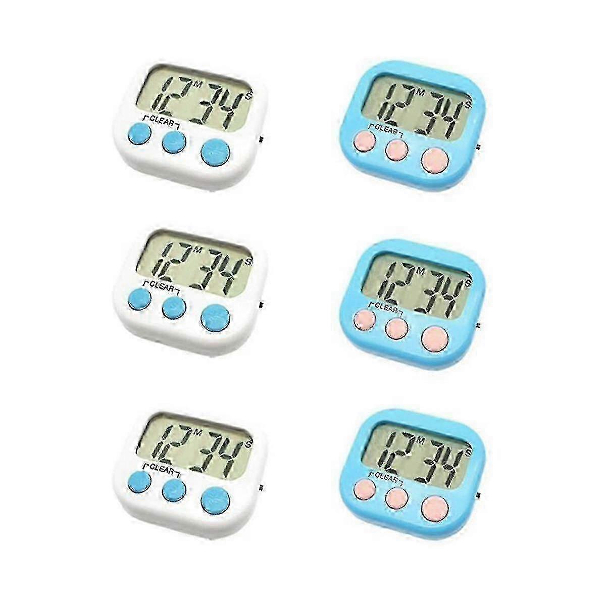 6 Pack Teachers Digital Small for Kids with LCD Display for Classroom, Homework, Exercise