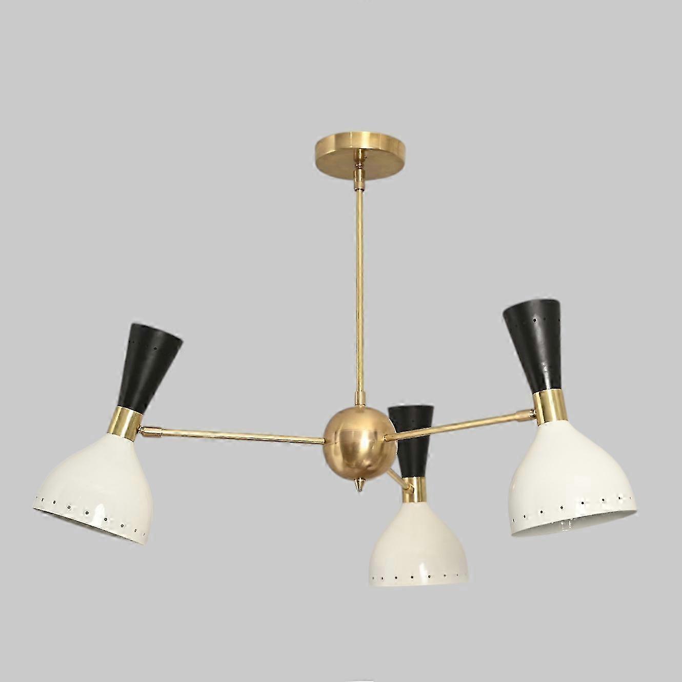 3-Shade Stilnovo Lamp – Mid-century Style, Adjustable Arms, Flexible