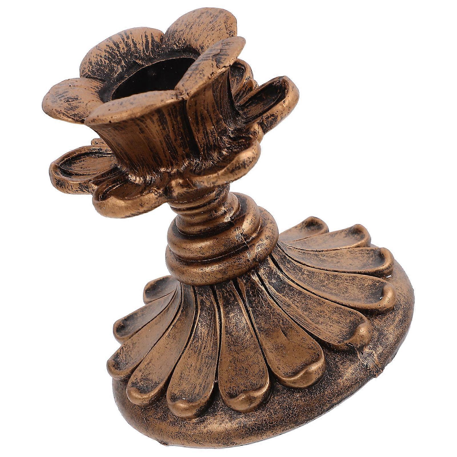 Golden Resin Candlestick Holder Classical Decorative