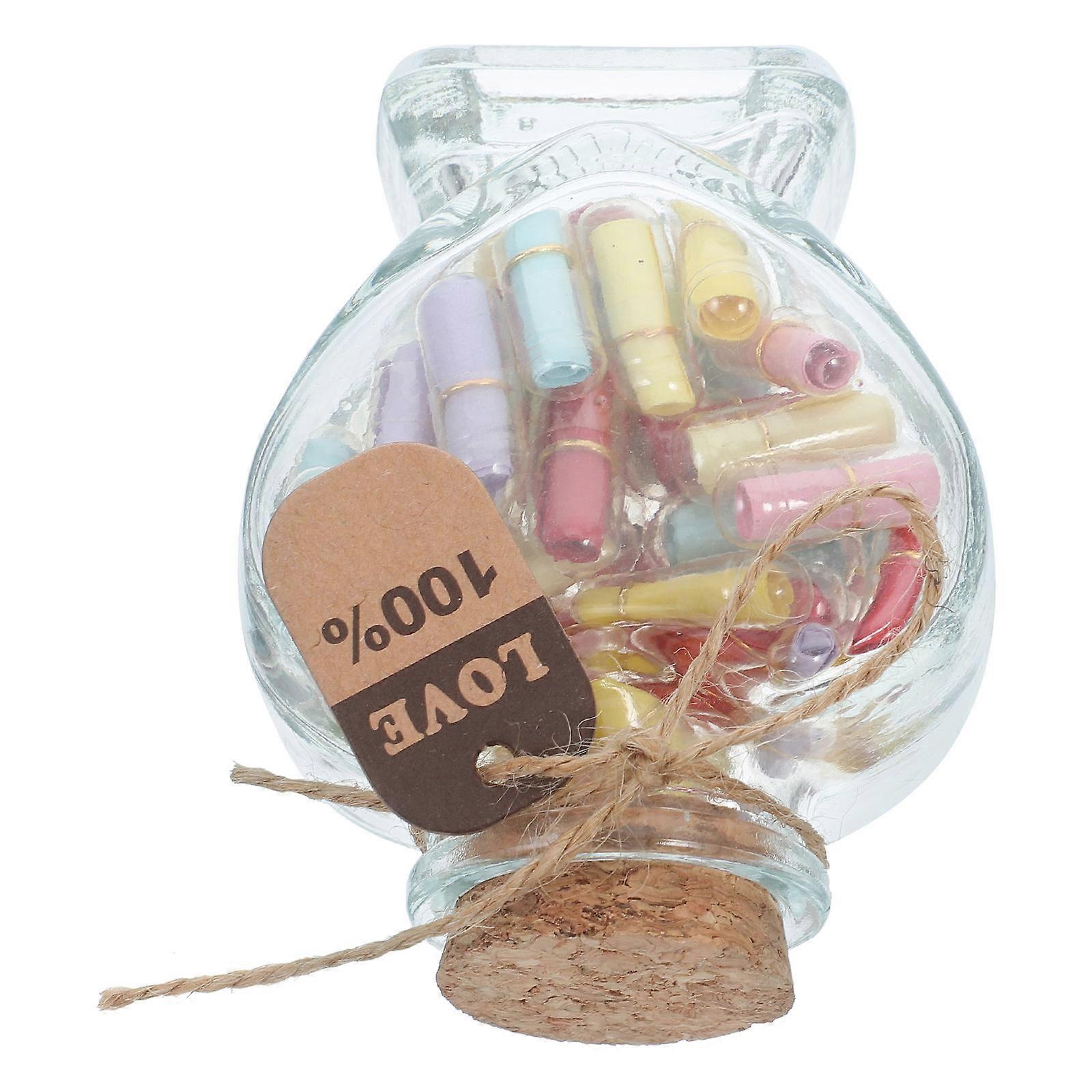 Capsule Decoration Bottle for Birthday Notes 1Set Glass Message Capsules