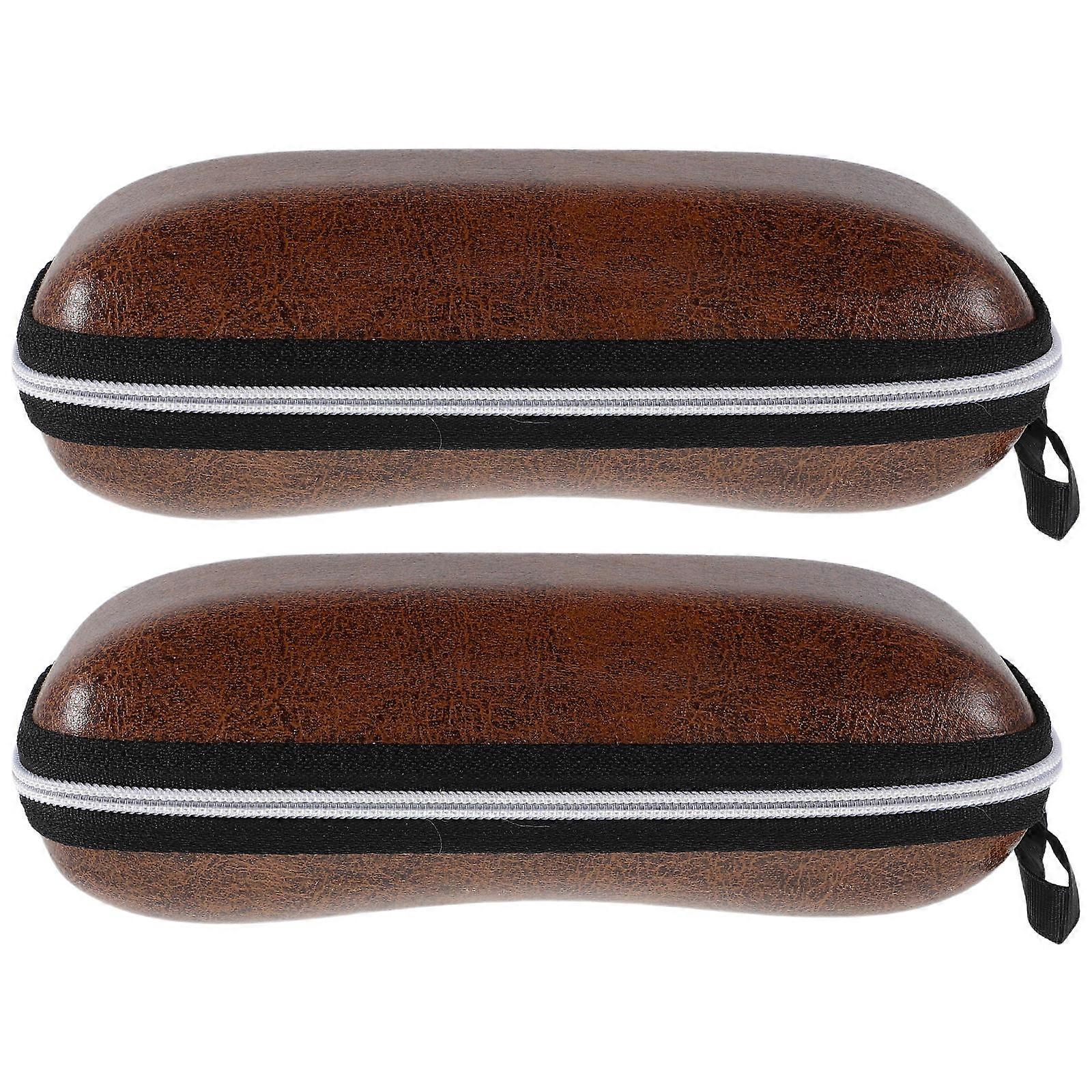 Compact Design Eyewear Pouch Rectangular Shape For Men Women 6.68X2.75X2.16IN Soft Lining 2Pcs