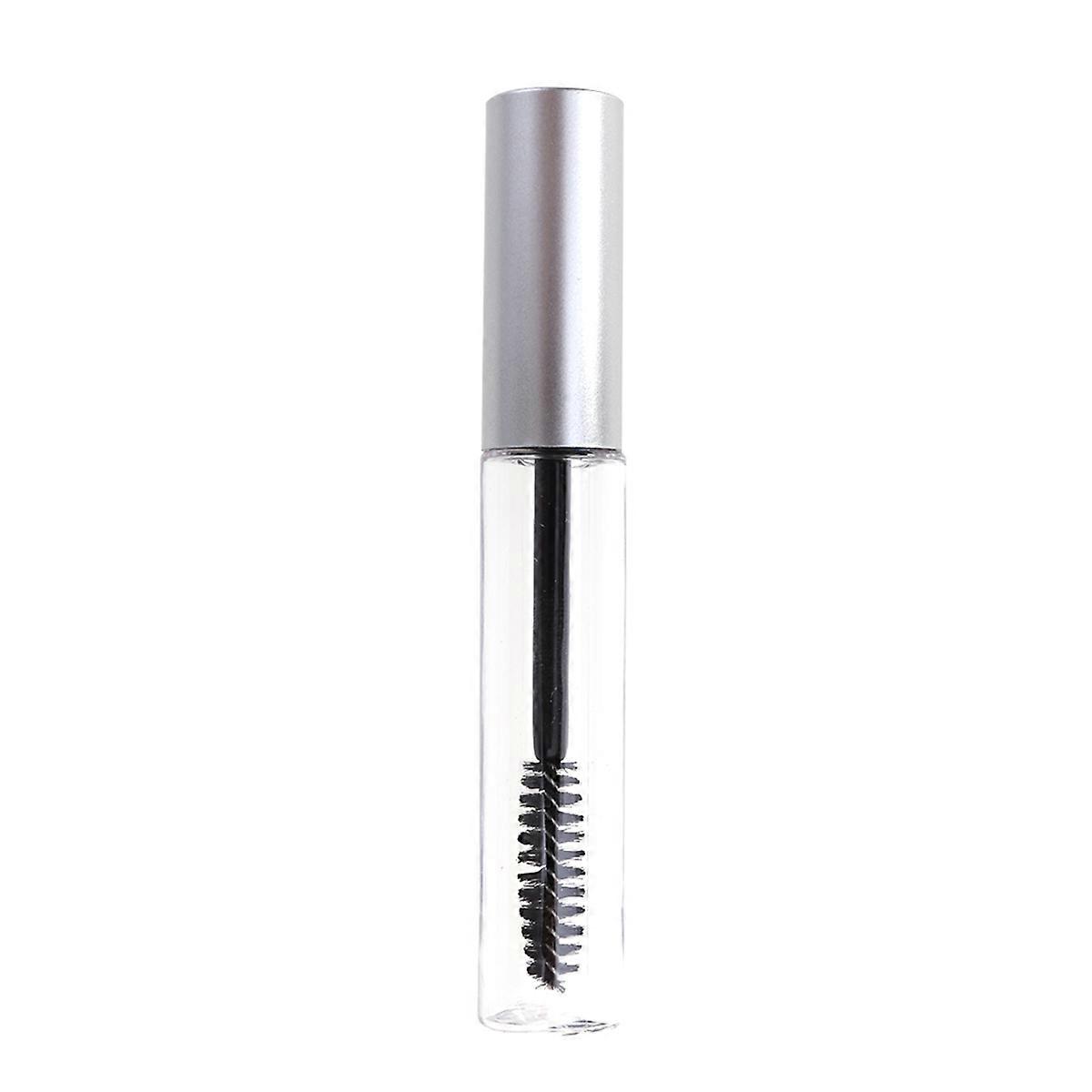 5pcs Empty Eyelash Cream Bottle for Mascara Storage with Silver Lid 10ml Portable Plastic Containers