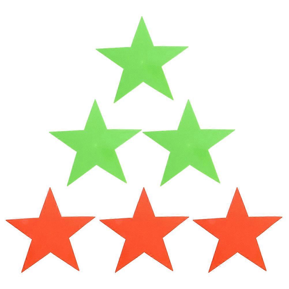 Carpet Marker Stickers Compact Design Red For Classroom 6Pcs