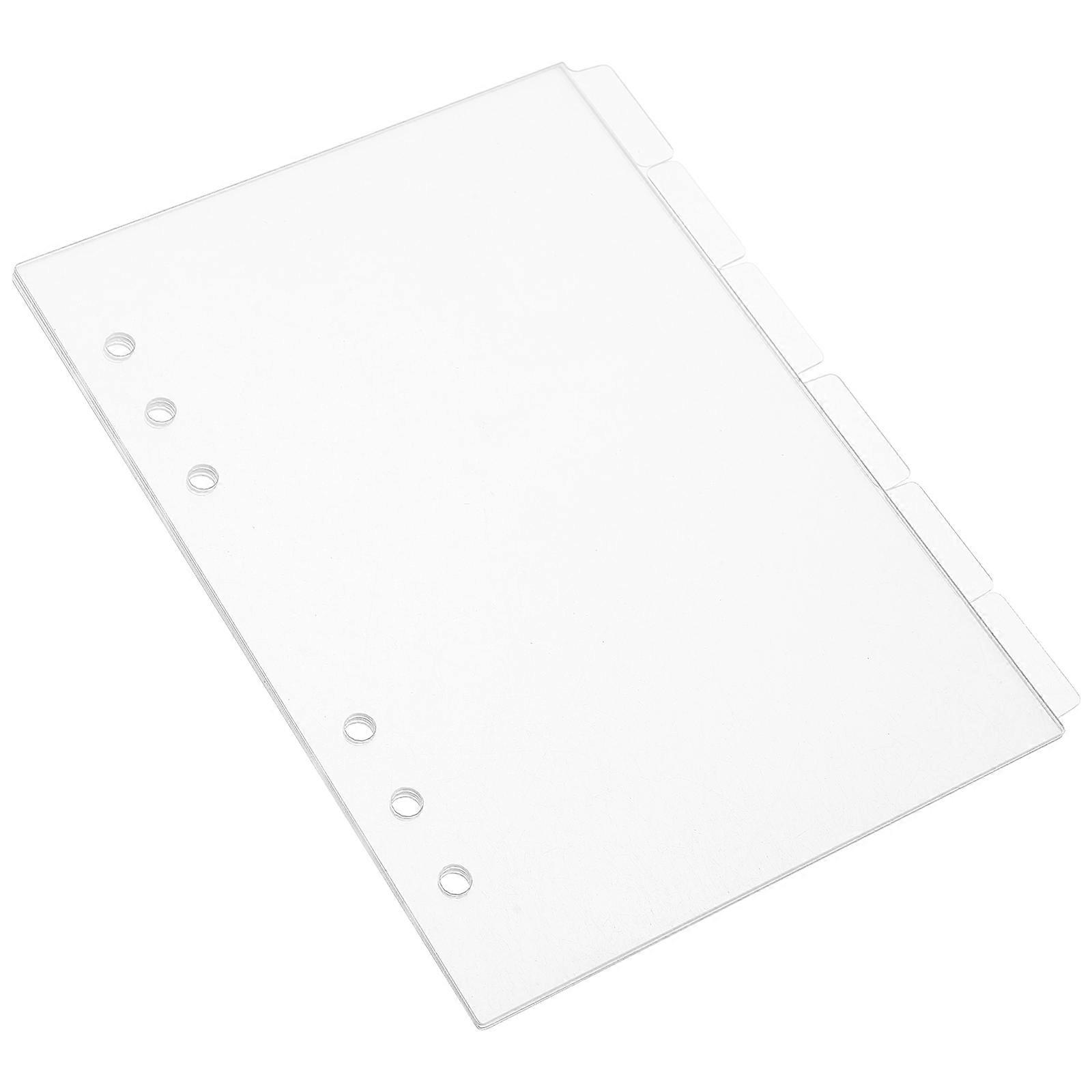 Transparent Acrylic Notebook Binder for Office 6Pcs Removable Notebook Covers