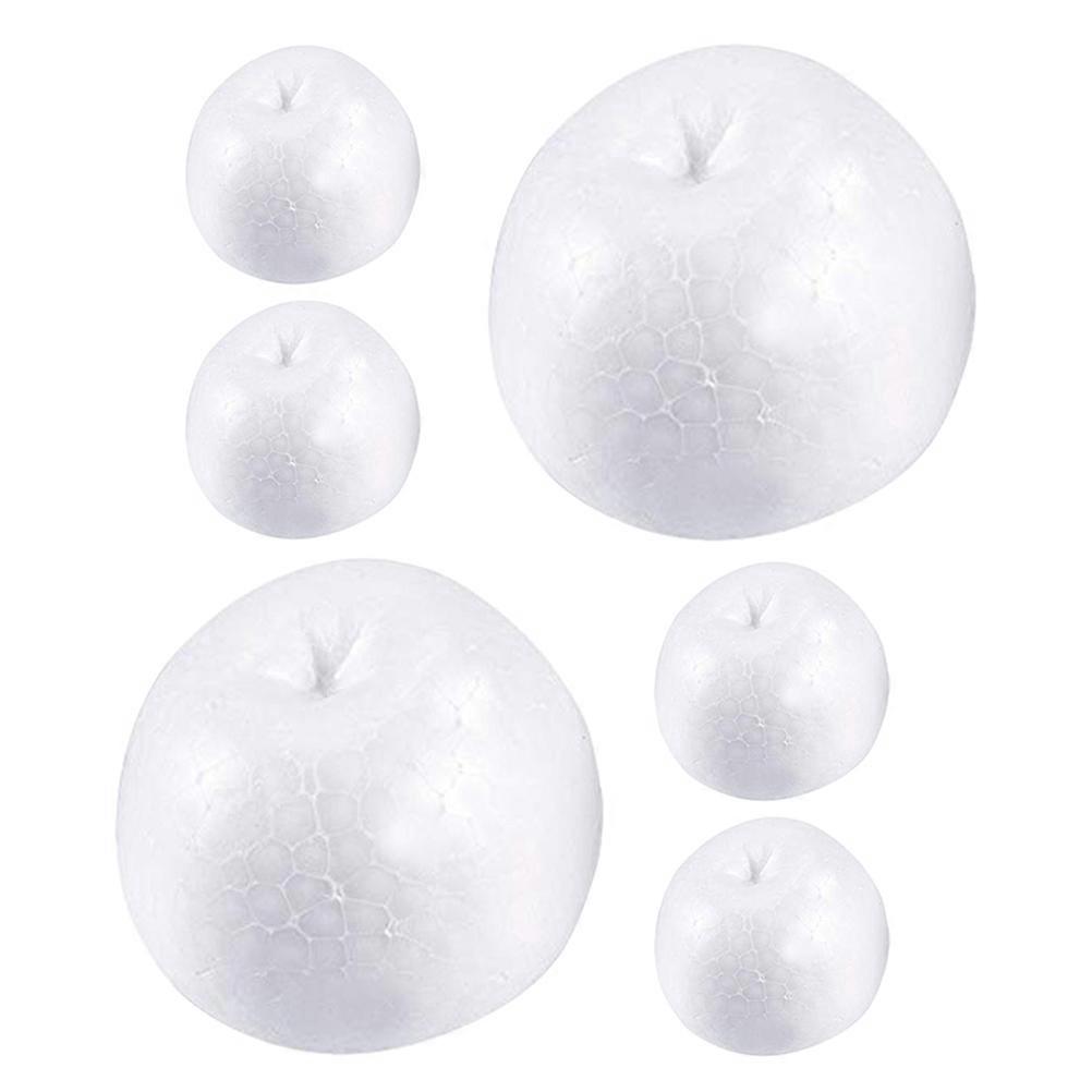 DIY Foam Apple Models for School Craft Projects 6Pcs White Apples