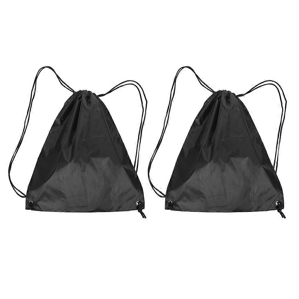Motorcycle Storage Bag Waterproof for Travel 2Pcs Drawstring Black