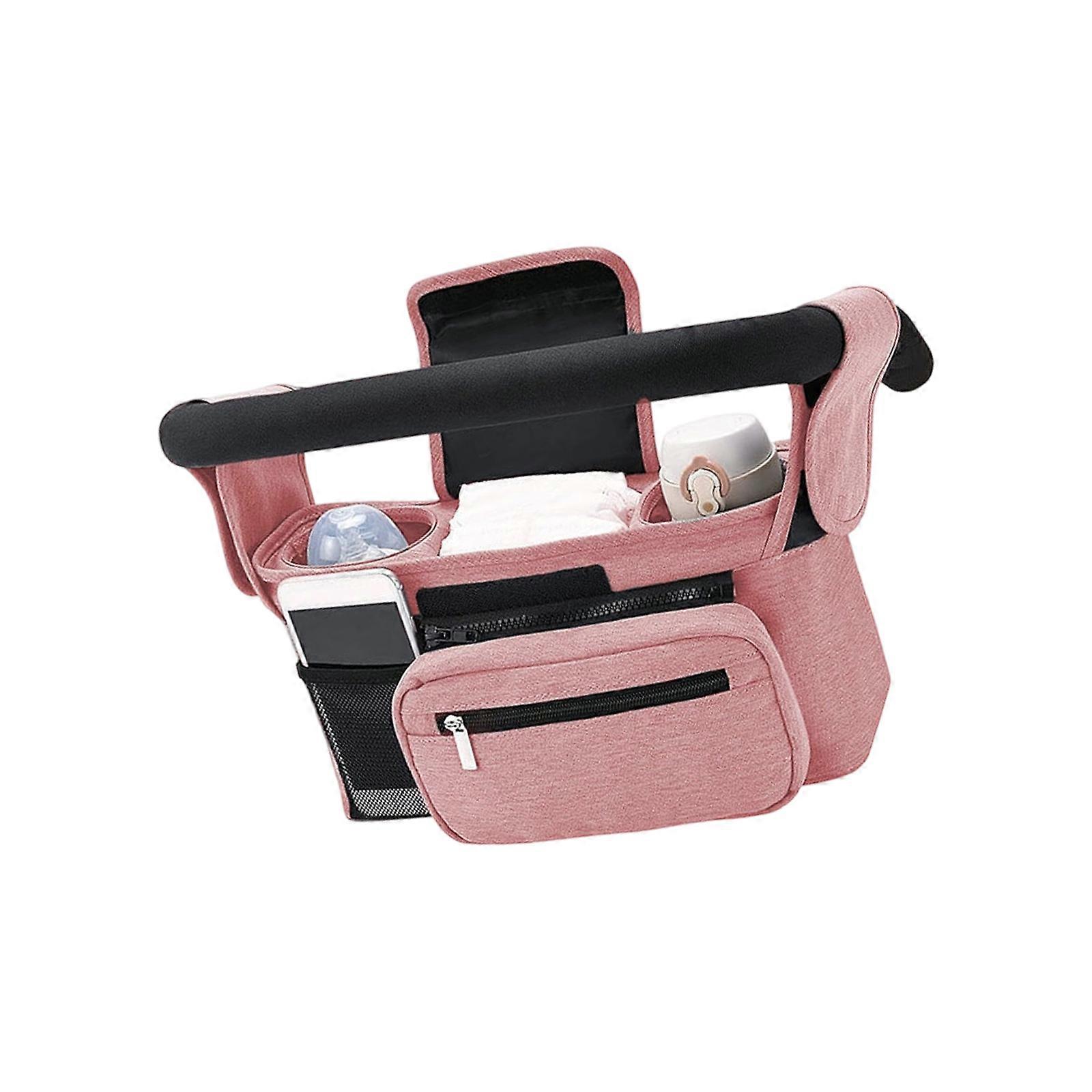 Pushchair Planner Highlighting Powerful Appendage Two Warm Possessors and Single Hand Run Wet Wipe Box  Pink