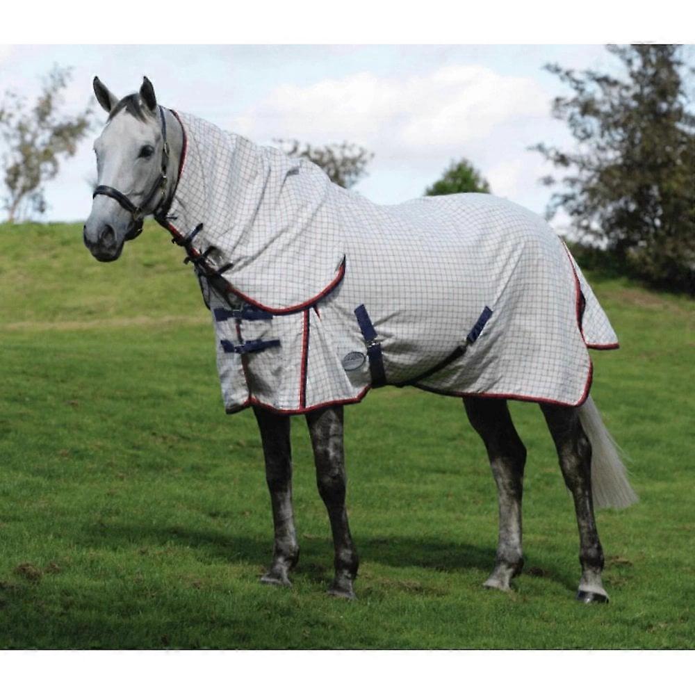 Weatherbeeta Summer Sheet Lite Iii Combo Neck - White/navy/red