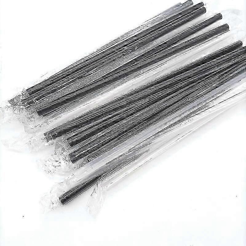 500 cannucce per tè al latte con perle, 8 mm di spessore, confezionate singolarmente, in plastica trasparente e nera