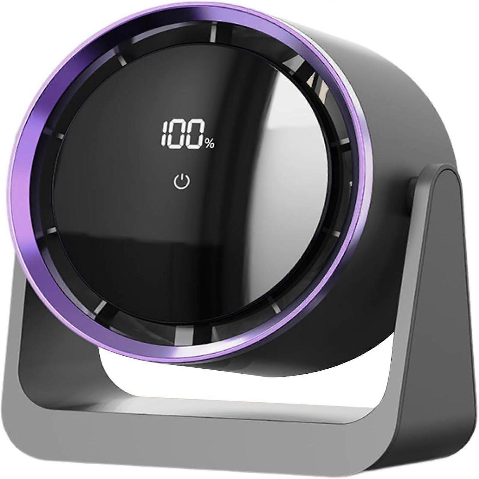 Mini Electric Fan Desktop USB Night Light, Dormitory WallMounted Circulation Fan, Grey PlugIn