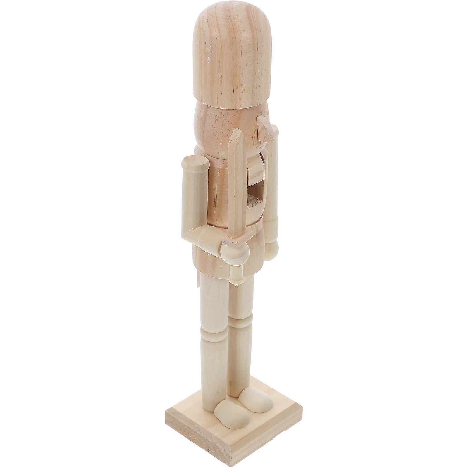 Unpainted Nutcracker Figurine DIY Nutcracker Statue Classical Design Wall Mounted All Ages 1Pack