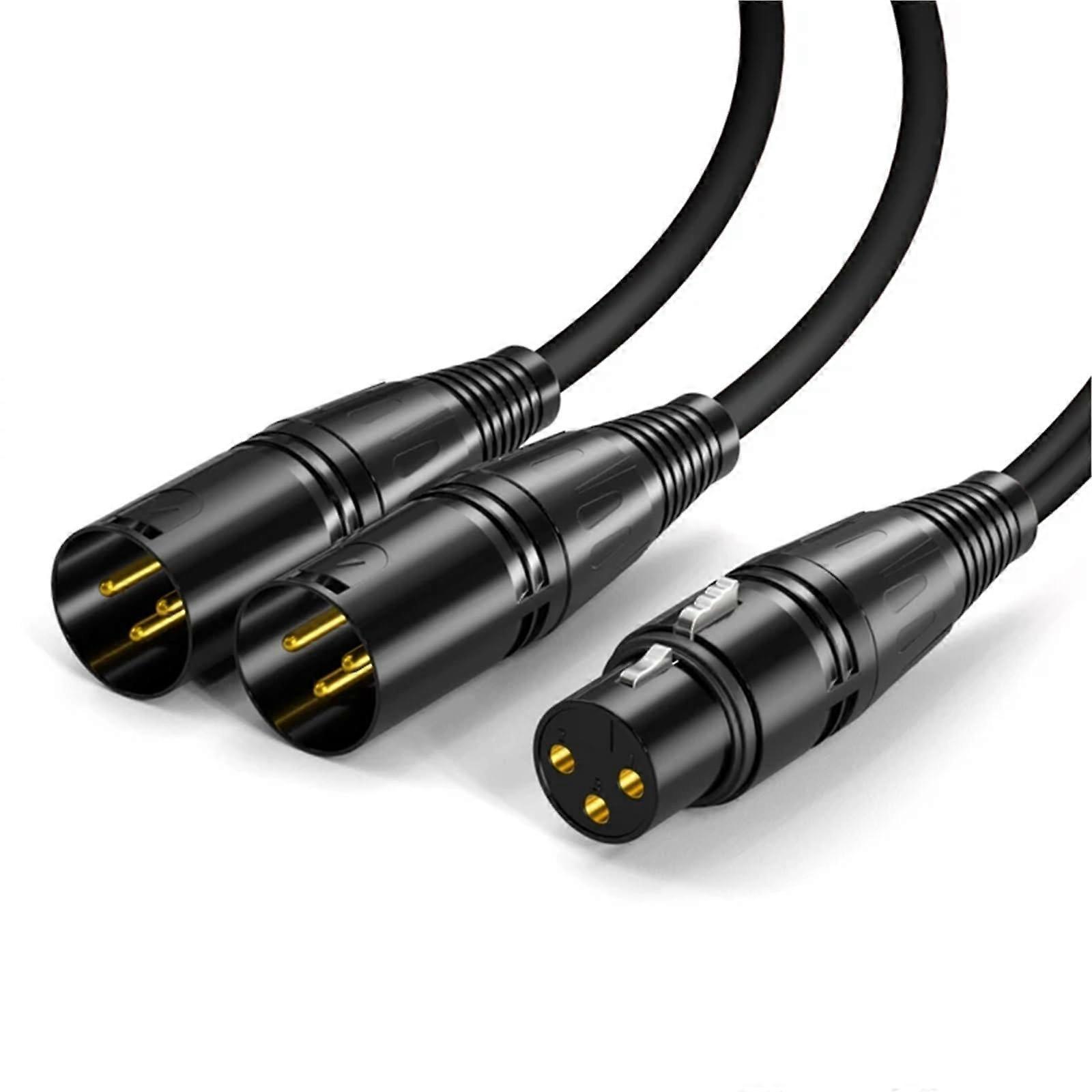 XLR Splitter Cable 1 to 2 Female to Male with Dual Output Balanced Audio Noise Reduction 0.5m10m