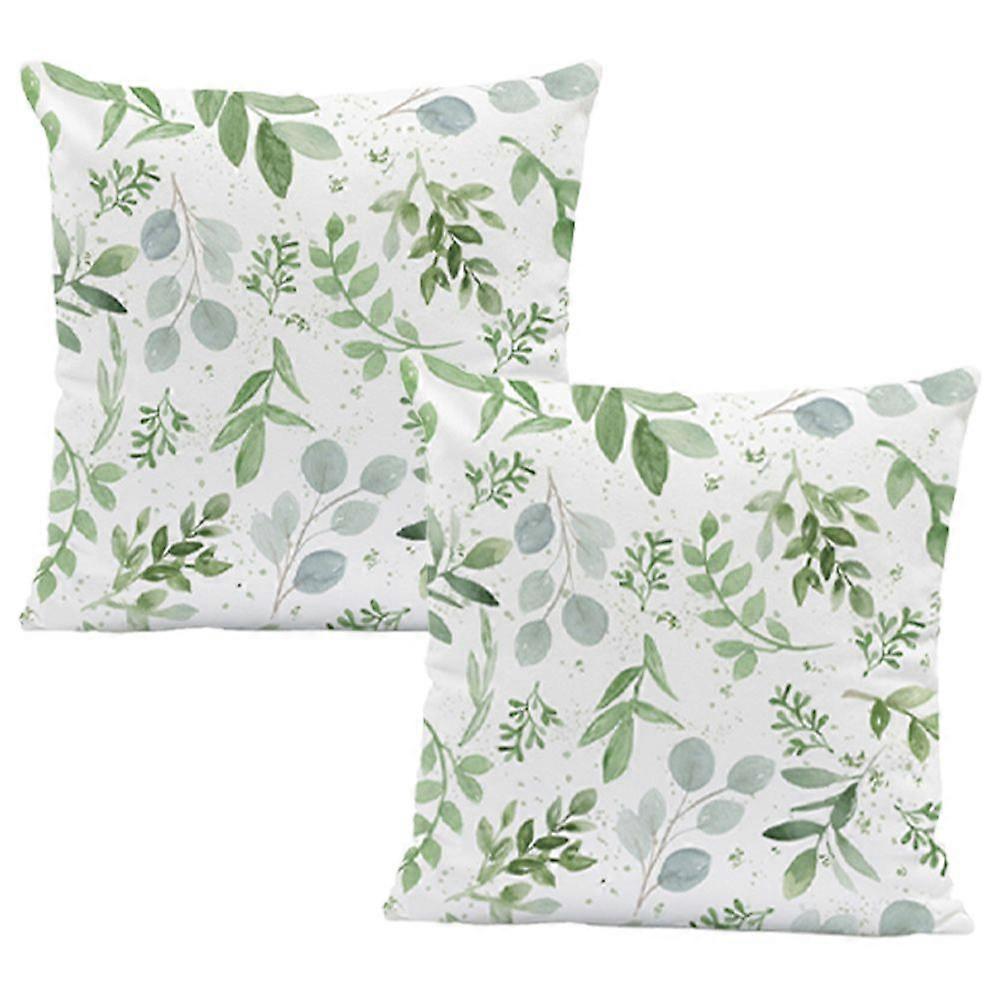 2pcs Garden element pillow cover-Square sofa bed sofa pillow cover