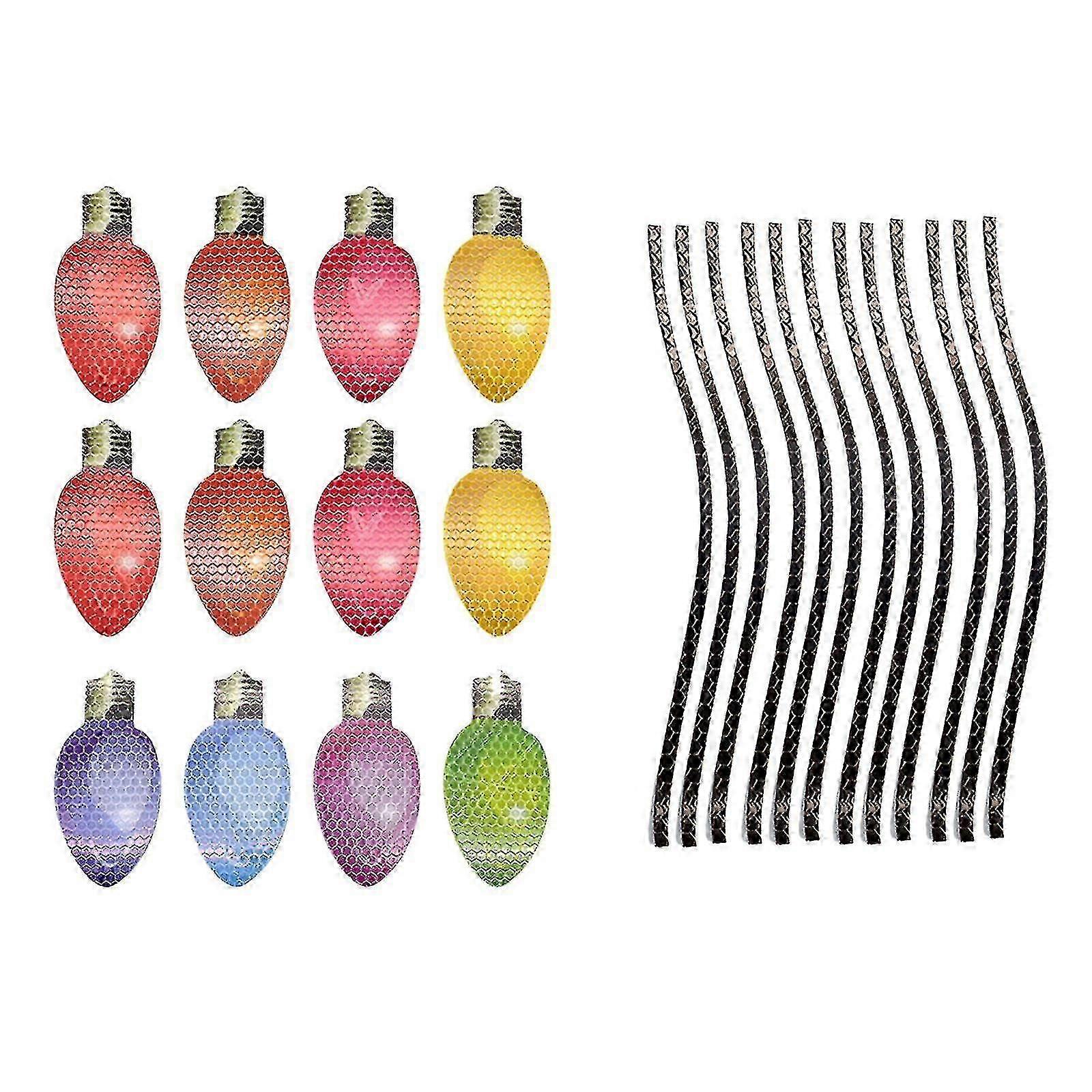 Reflective Christmas Lights Magnets Set for Holiday Decorations