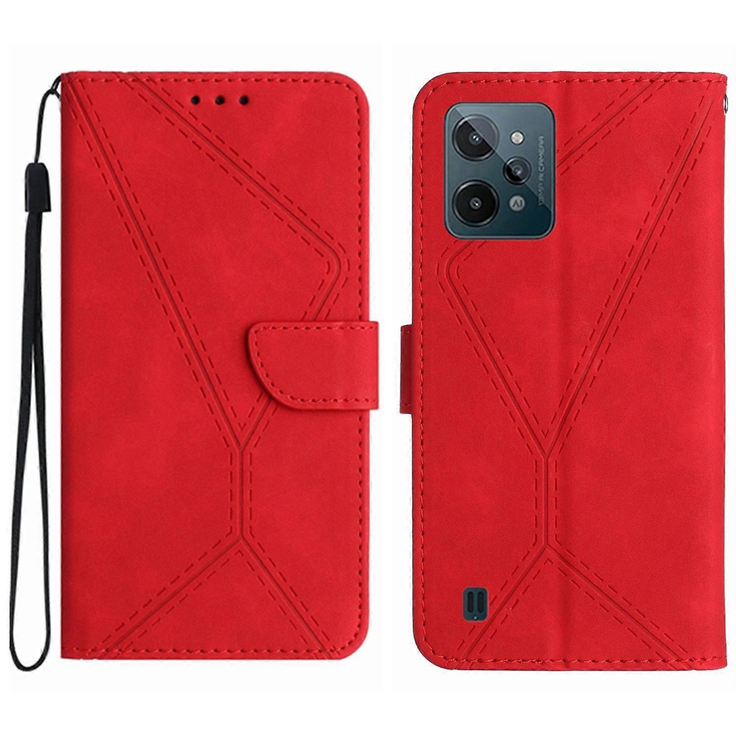 Stitching Embossed Leather Phone Case