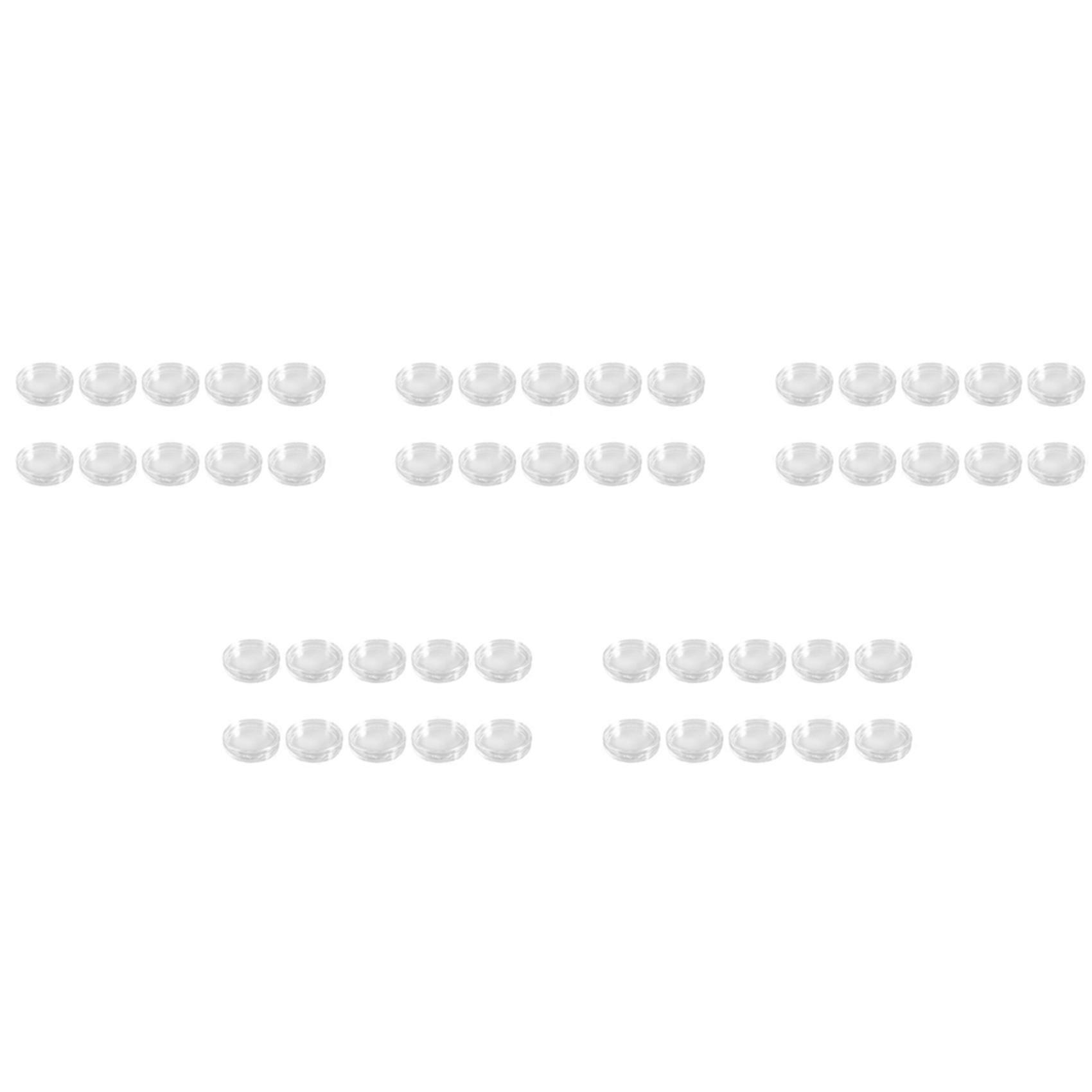 50 Pcs Transparent Small Plastic Coin Box 23mm