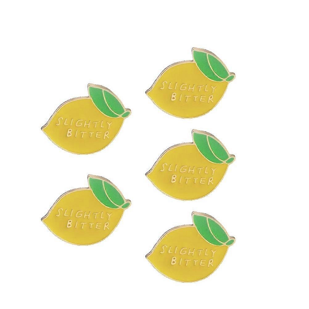 Lemon Shaped Breastpin for Decoration 5Pcs Chic Brooch Pin Set