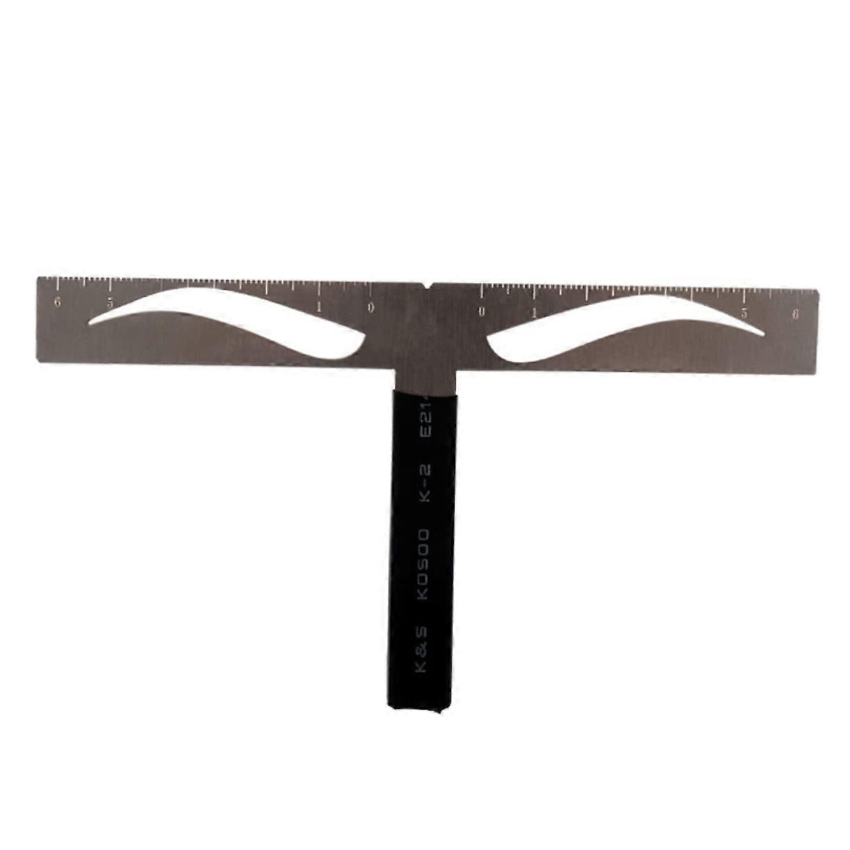 Eyebrow Stencil Kit with Measuring Ruler for Accurate Symmetrical Shaping, Reusable Brow Caliper
