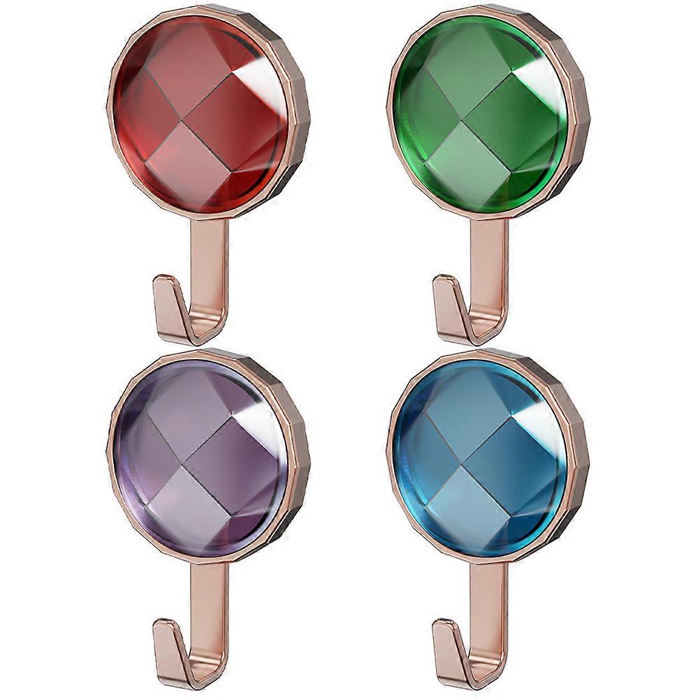 Decorative Wall Hooks Wall Mounted Hooks for Hanging 4Pcs Assorted Color