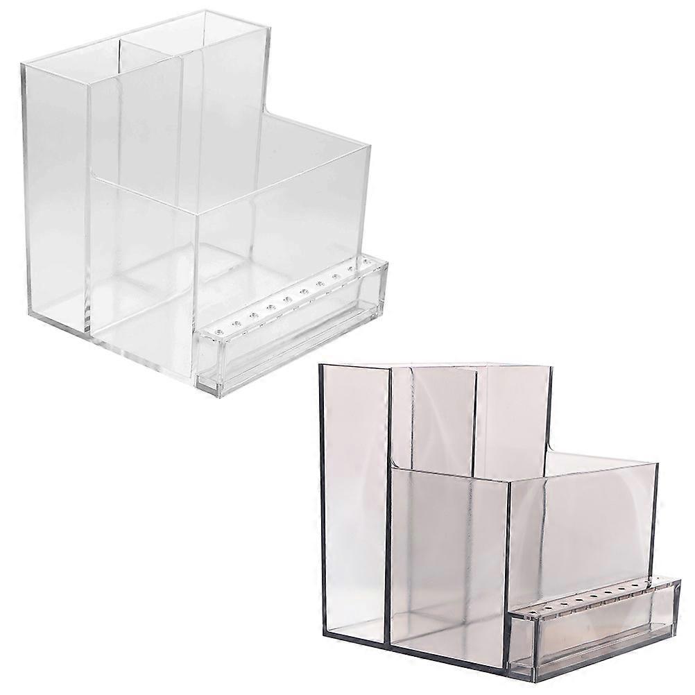 Nail Drill Bits Holder Storage Box for Home Use with 2Pcs Compartments