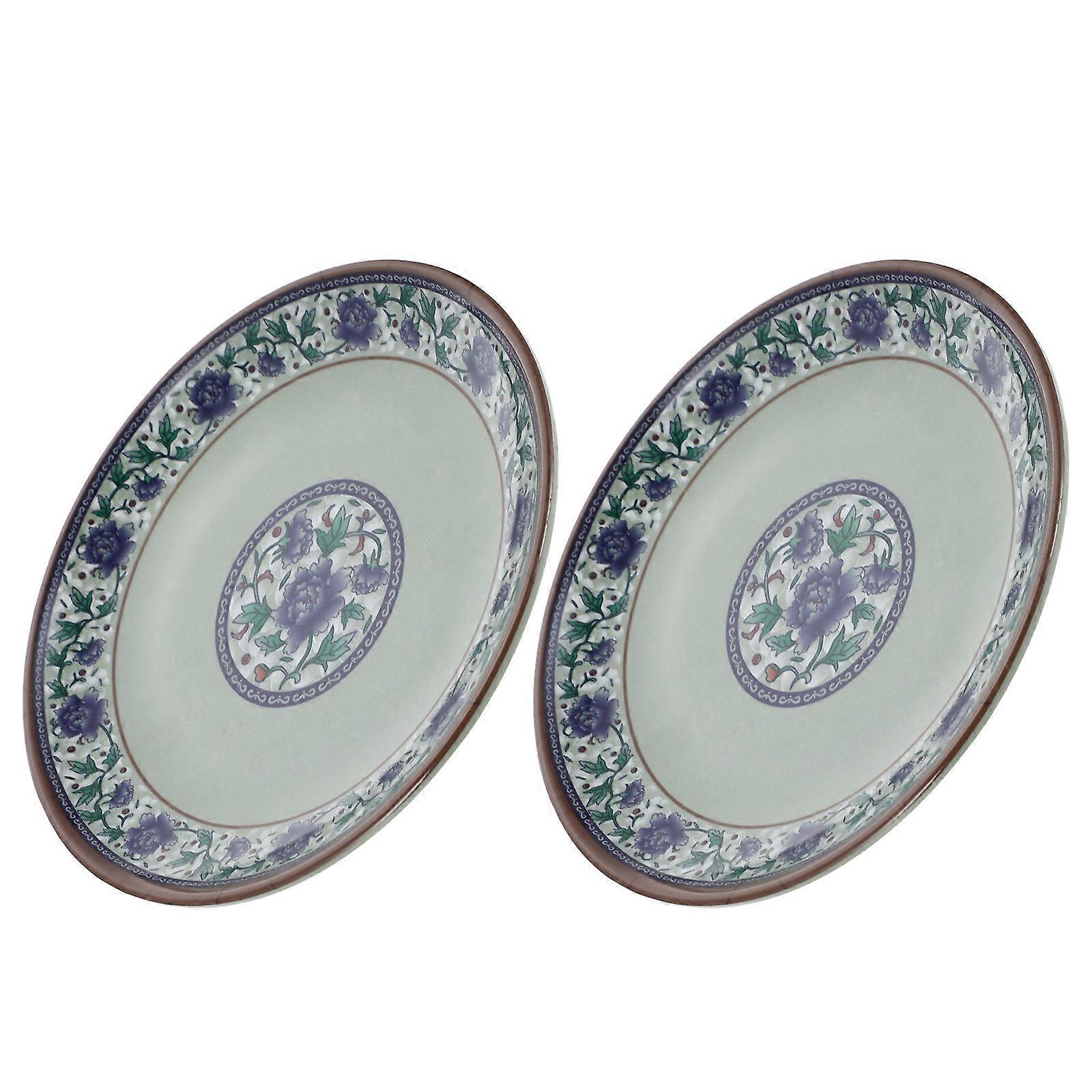 Pan Dinner Plates for Food Serving 2Pcs Multi-Purpose Tray