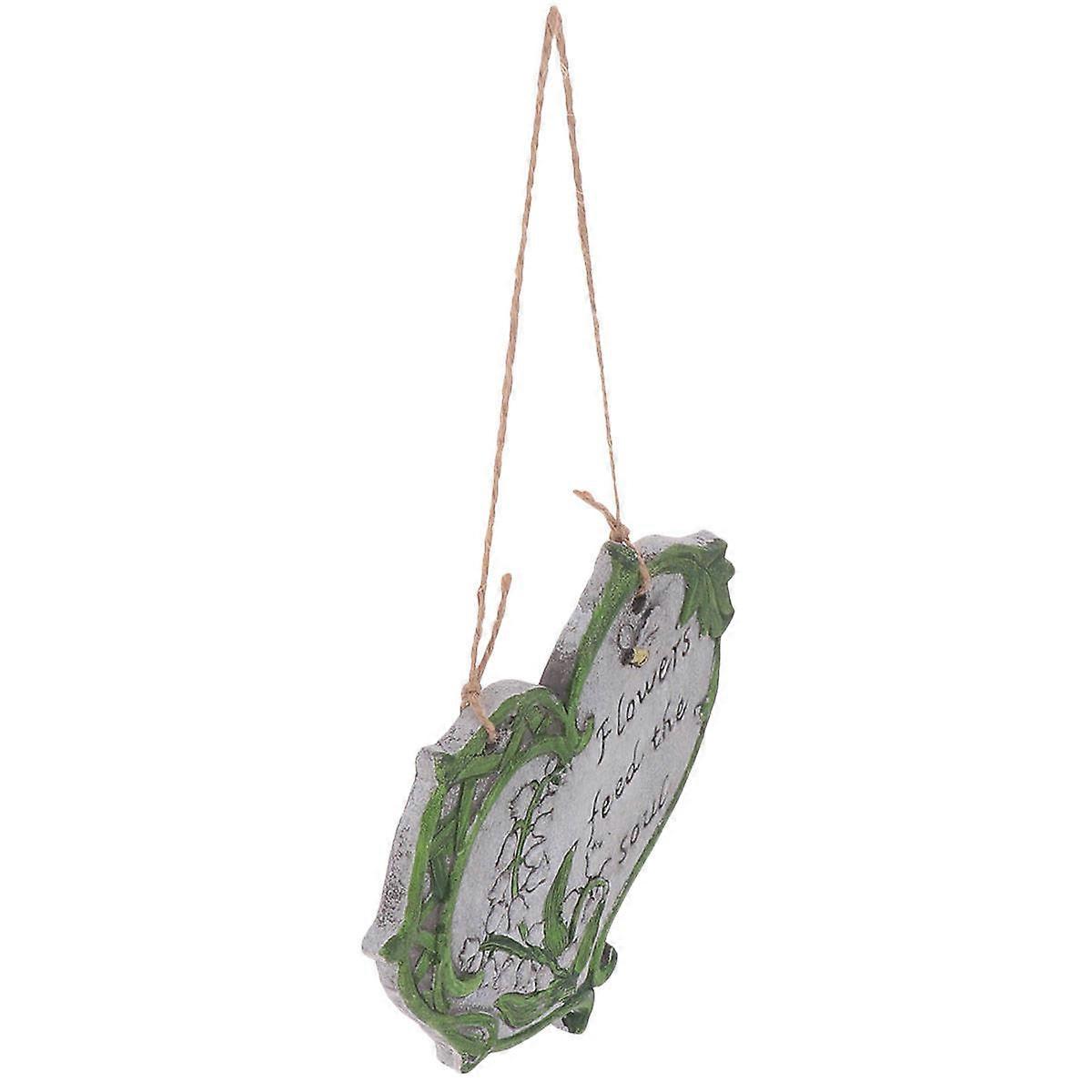 Rustic Hanging Plaque Heart Shape Garden Wall Art Decoration 2Pcs