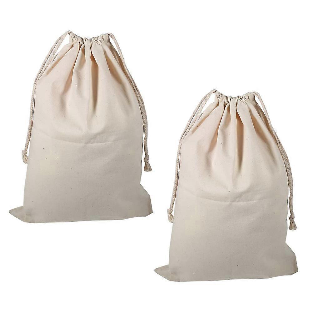 Home Use Laundry Bags Cotton Drawstring Laundry Bags 2Pcs