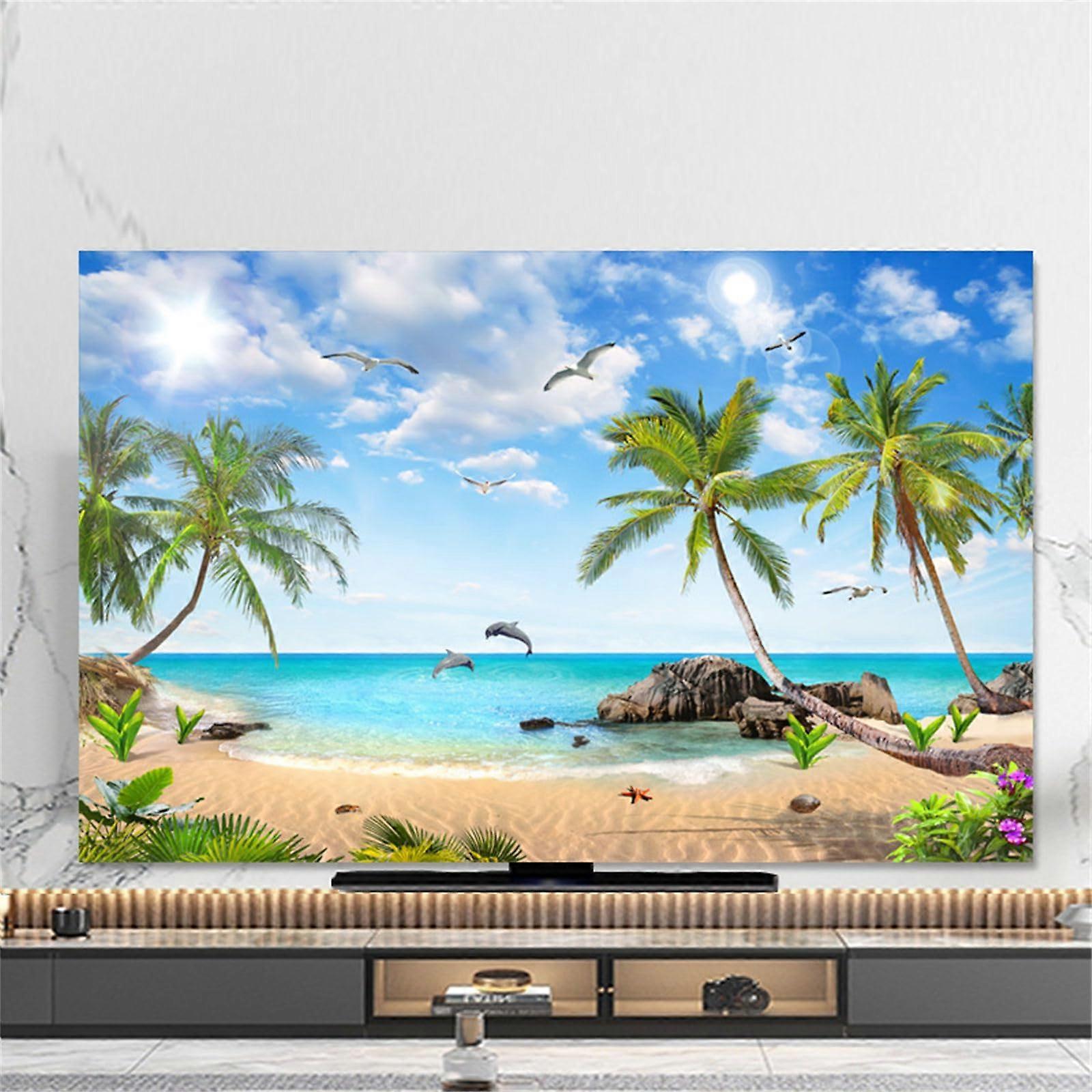32 Inch TV Dust Cover for Flat Screen, Elastic Breathable Fabric Screen Protector