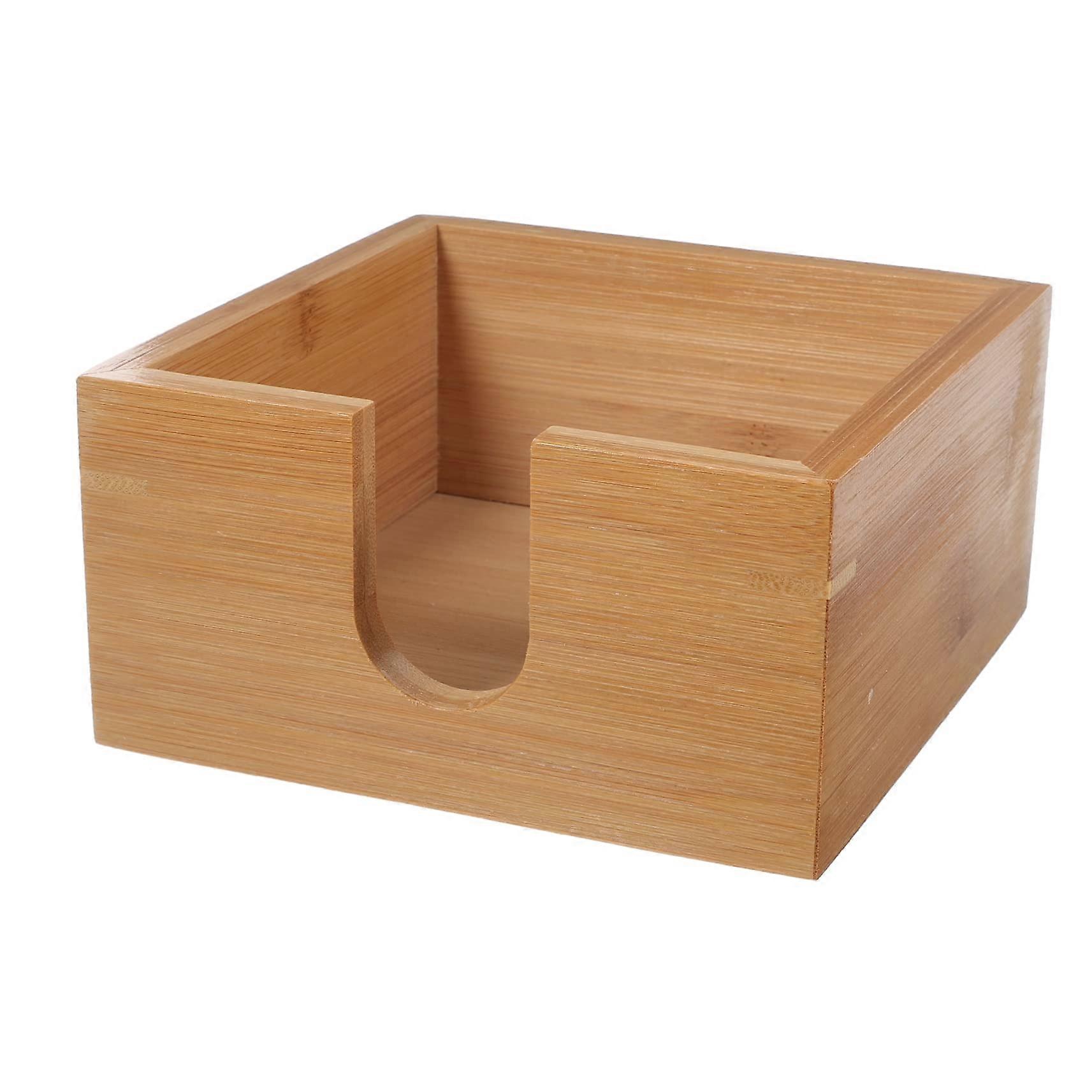 Bamboo Napkin Holder with Modern Decorative Design for Kitchen and Dining Table