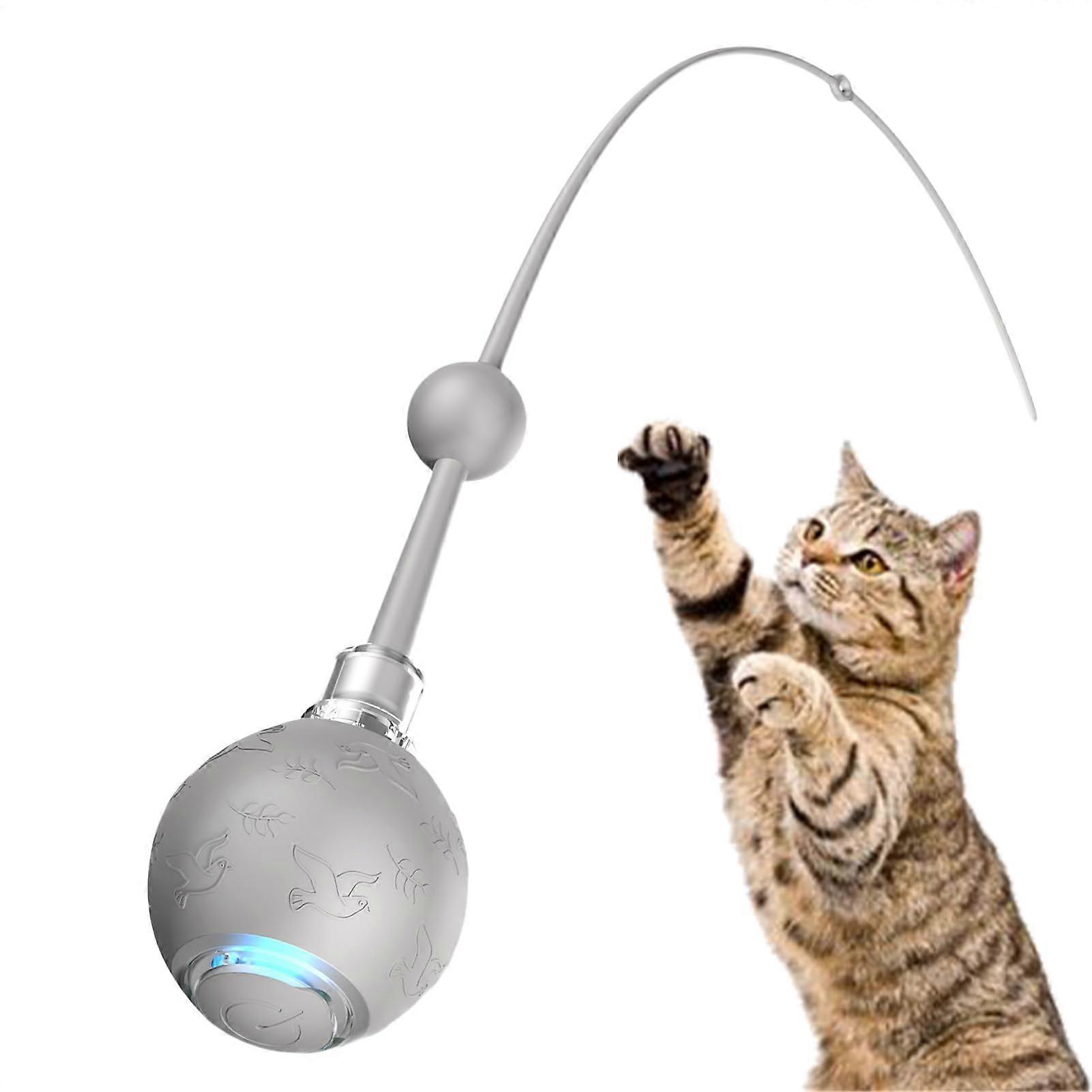 Interactive Automatic Cat Ball Toy with Smart Motion Sensor, 3 Modes, Rechargeable Type‑C, Gray