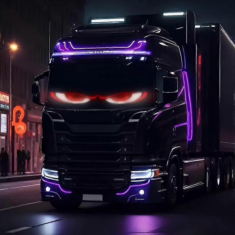 LED Car Sign with Smart App Control, IP65 Waterproof Flexible Screen, DIY Text Animation Display