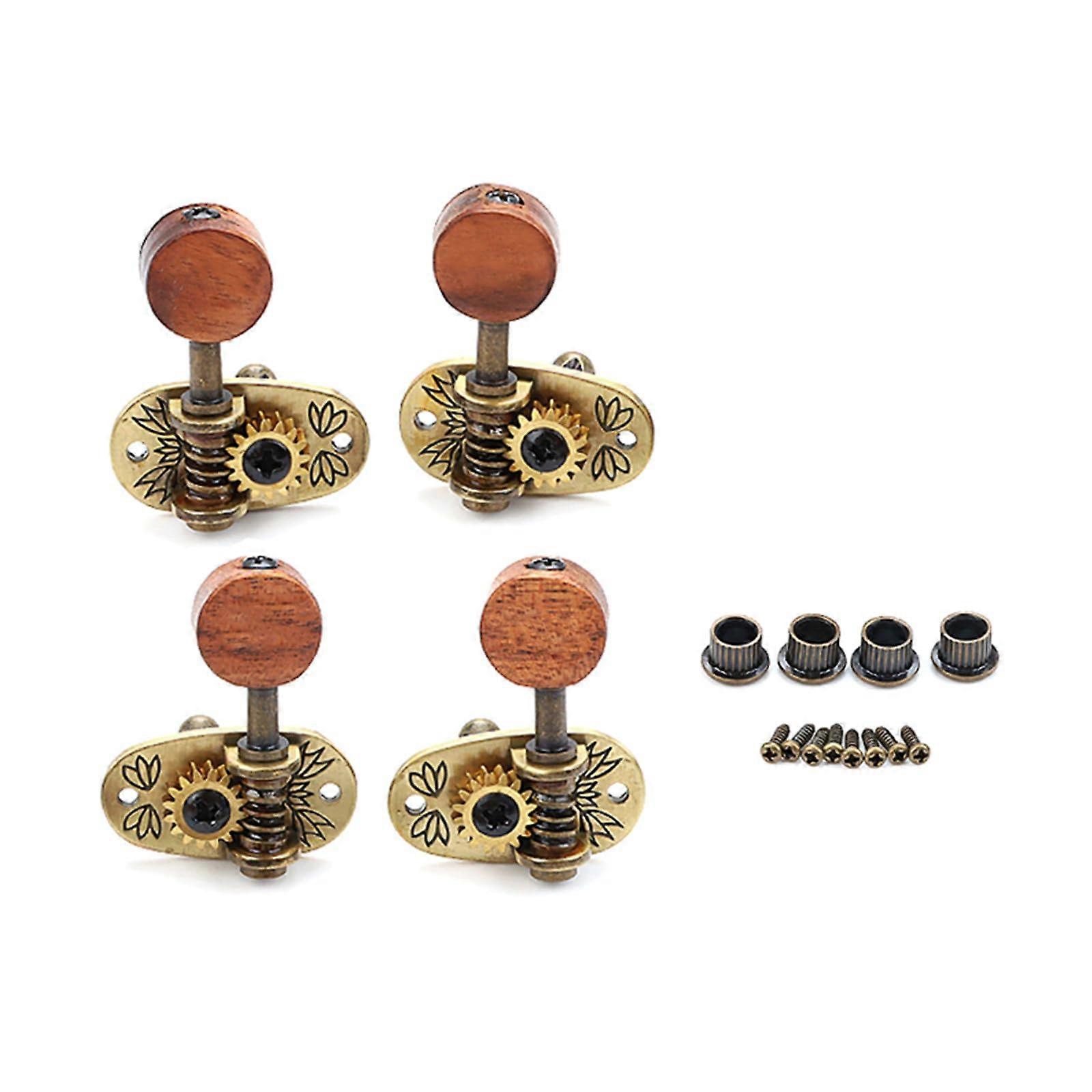 Classical Guitar Tuners with Precise Control, Stable Gear, Durable MetalWood, Universal Fit