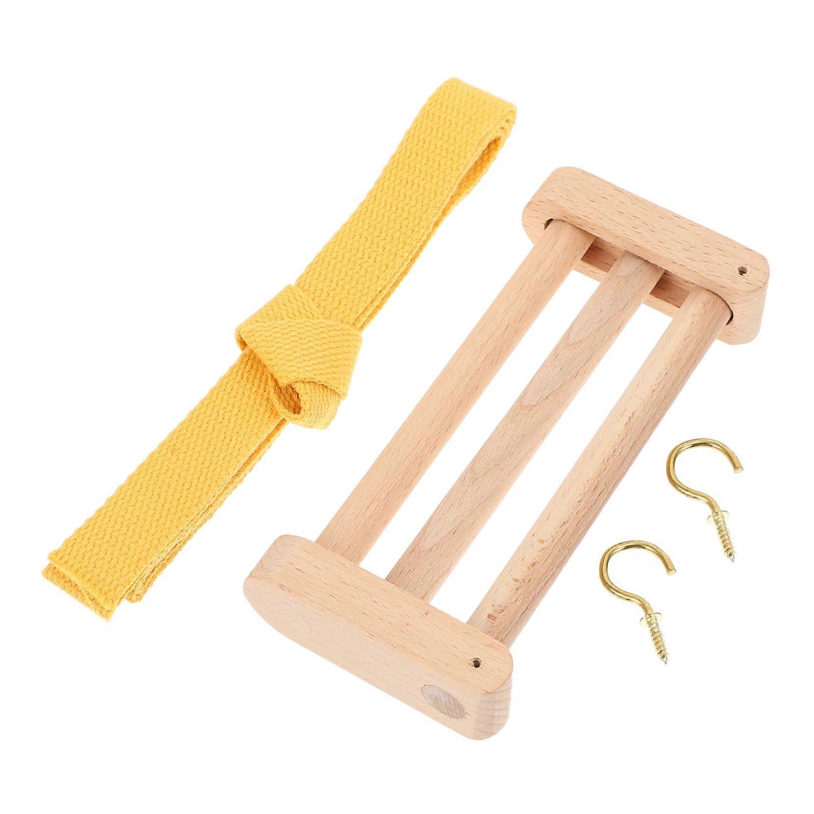 Wood Weaving Tool for DIY Knitting, Ergonomic Grip Yarn Holder with Tangle Thread Dispensing