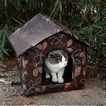 Outdoor Cat House Cold Proof and Warm Weather Resistant Material Winter Pet Habitat House