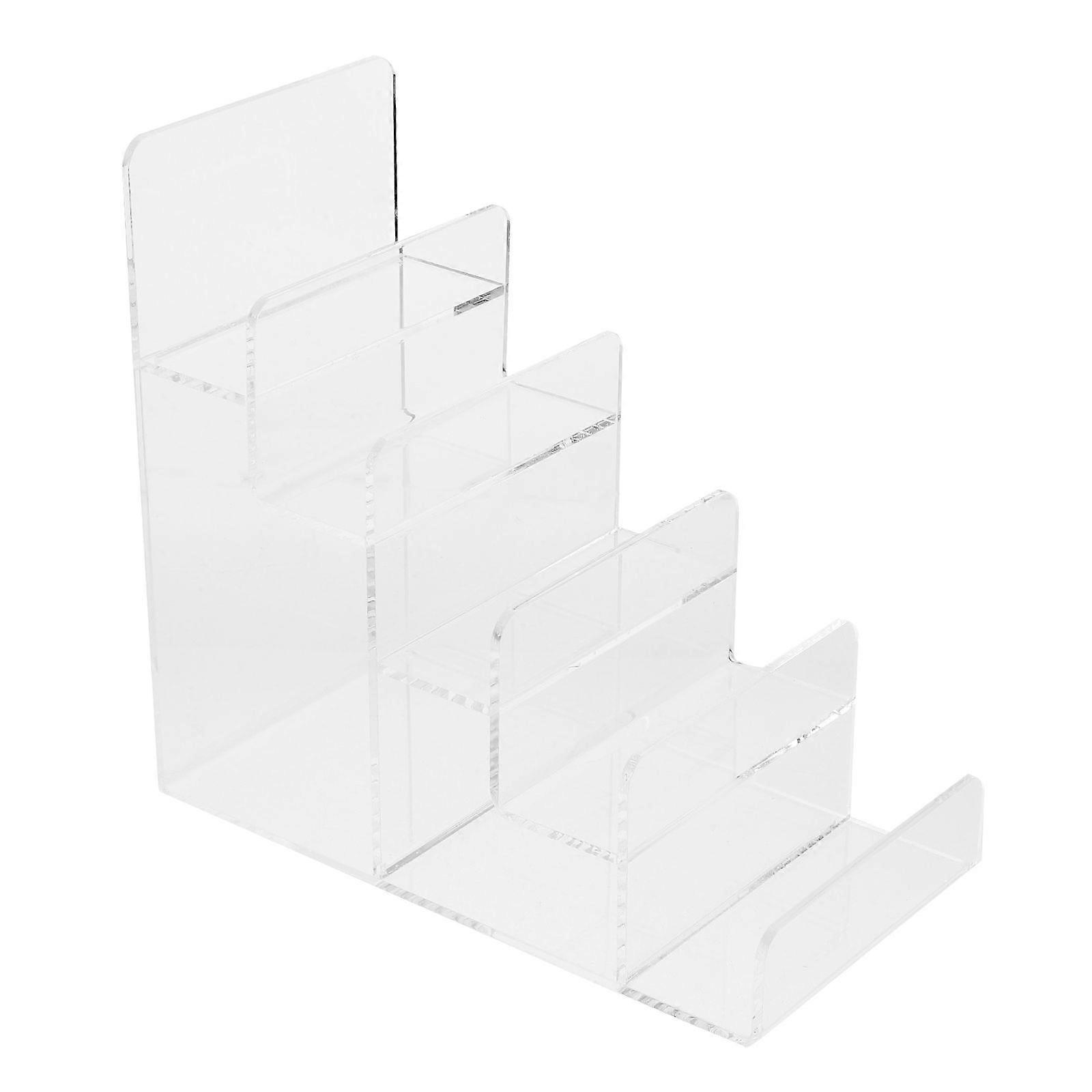 Acrylic Riser Display Shelf Wallet Display Stand Shop 5-Tier Wallet Display Rack