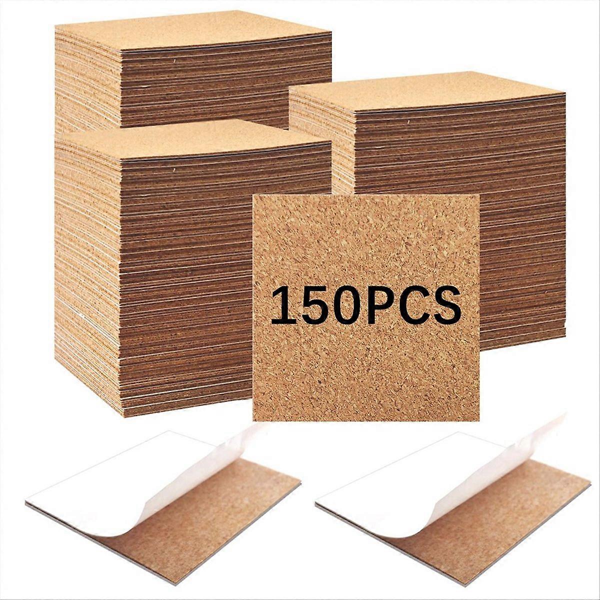 150PCS self Adhesive Cork for Coasters, with Adhesive Back