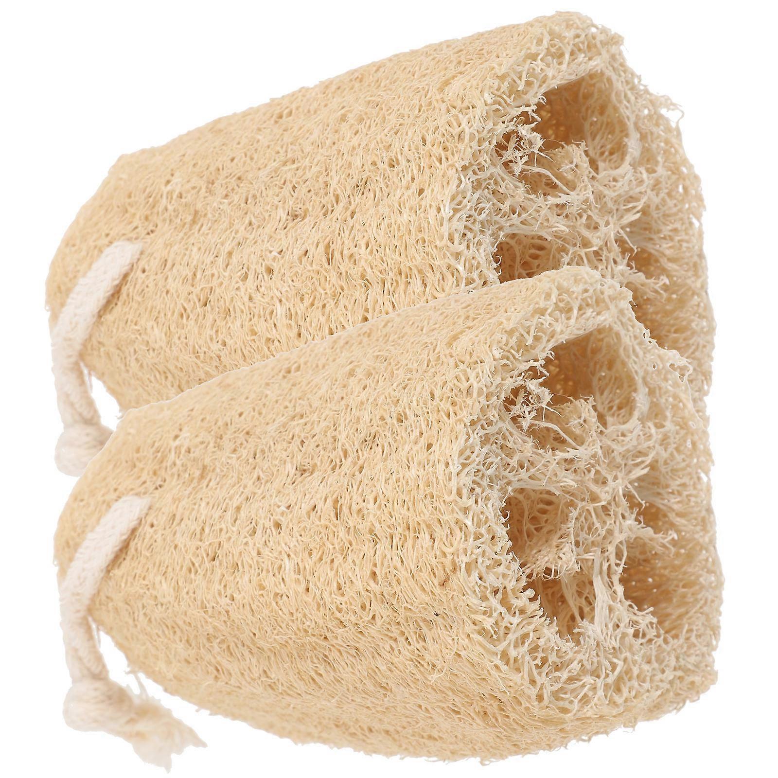 Natural Loofah Sponge for Dish Washing 2Pcs Kitchen Cleaning Tool