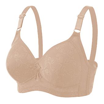 Push-up bh voor dames, zonder beugel, comfortabele ondersteuning, bralette voor dagelijks gebruik, jelly bh voor dames, kaki, maat 40