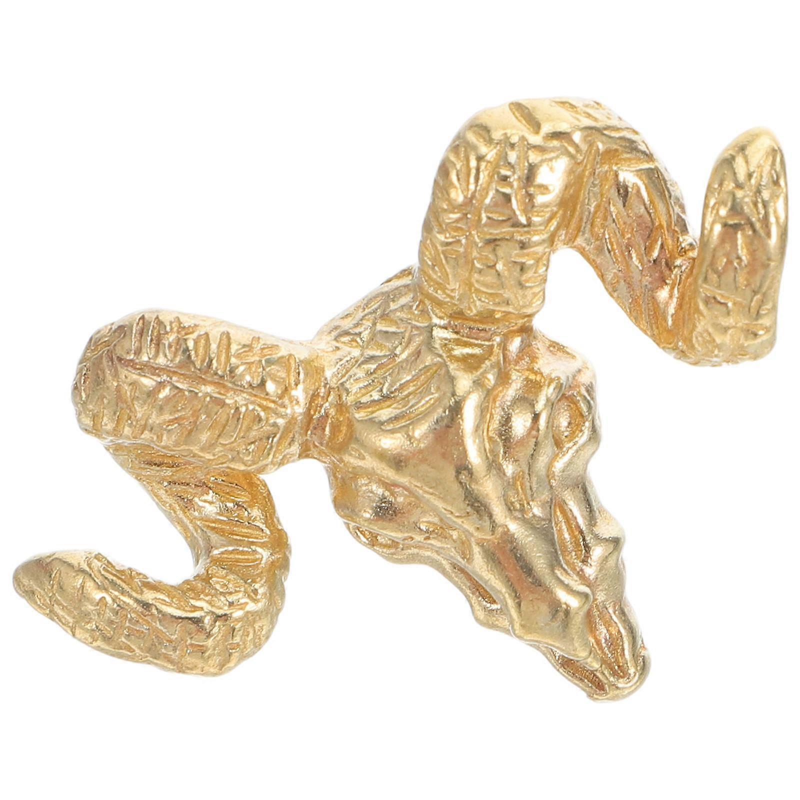 Vintage Cabinet Knobs Goat Head Drawer Pull Handle Brass Material For Wardrobes 1Pack