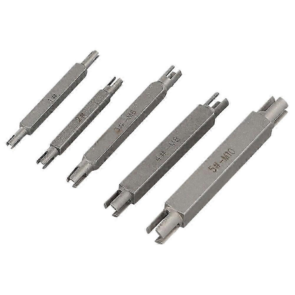 5PCS M10 Screw Tap Extractor Set - Double Head Hex Extractor Compatible with Broken Screws
