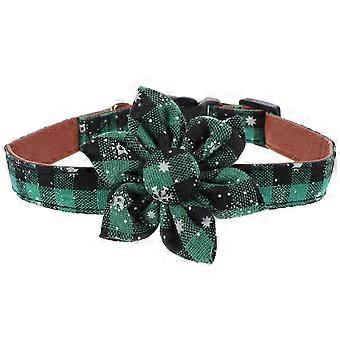 Green Cat Collar Adjustable 5Pcs Christmas Design for Dog Comfort